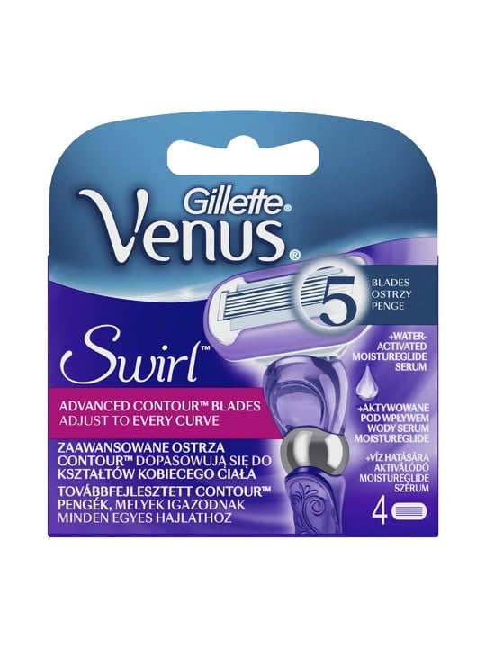 Gillette Ricambi testine da rasatura Venus Swirl 4 pezzi Donna