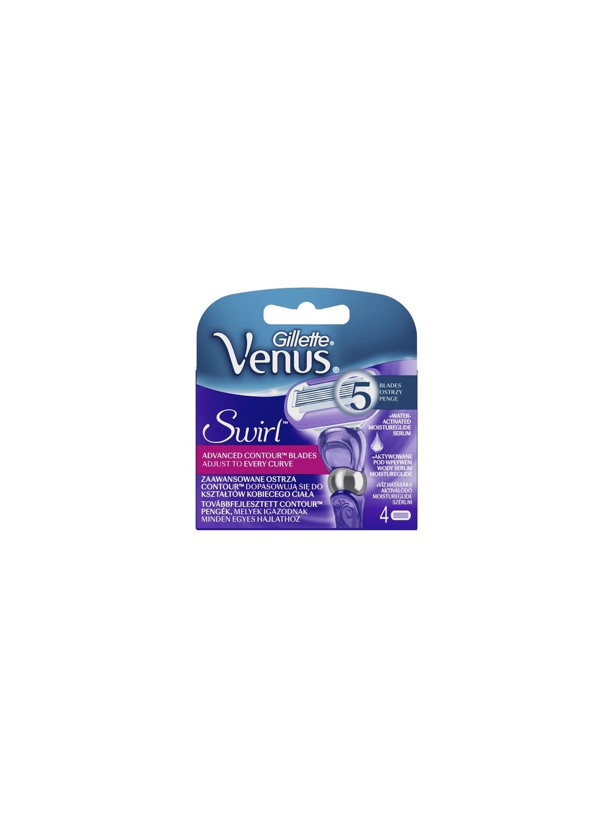 Gillette Ricambi testine da rasatura Venus Swirl 4 pezzi Donna