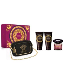 Versace Crystal Noir Eau De Toilette Spray 90ml Set 4 Pezzi