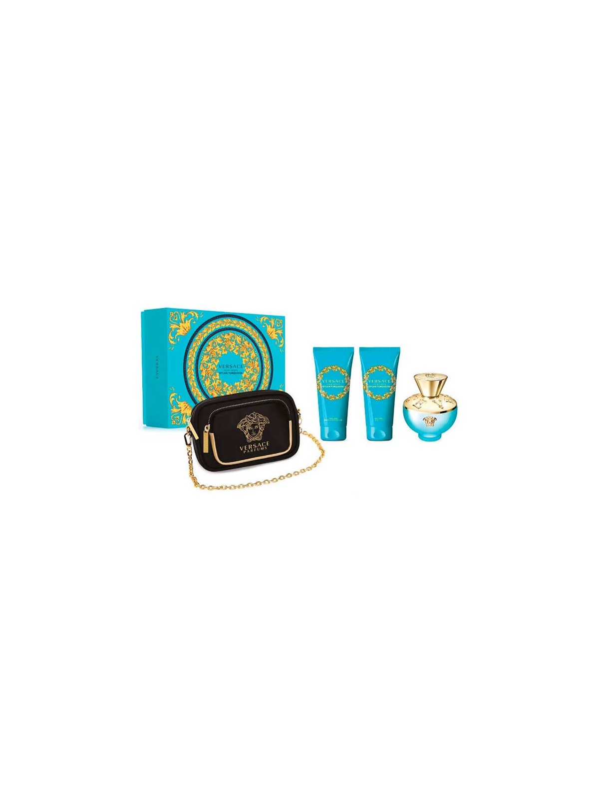 Versace Dylan Turquoise Eau De Toilette Spray 100ml Set 4 Pezzi