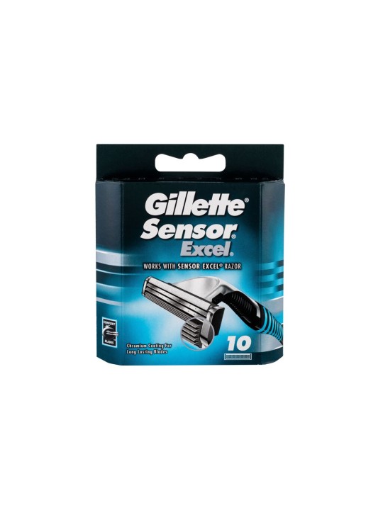 Gillette Sensor Excel Lama di Ricambio Uomo 10 pezzi