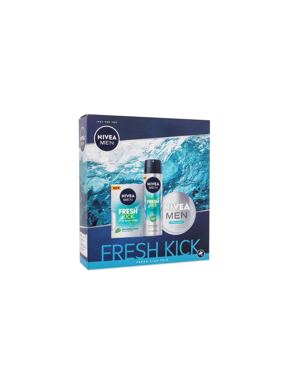 Nivea Men Fresh Kick Trio Set Set Regalo Uomo Energizzante 100ml