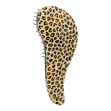 Dtangler Leopard Yellow - Hair brush with h and le donna 1.