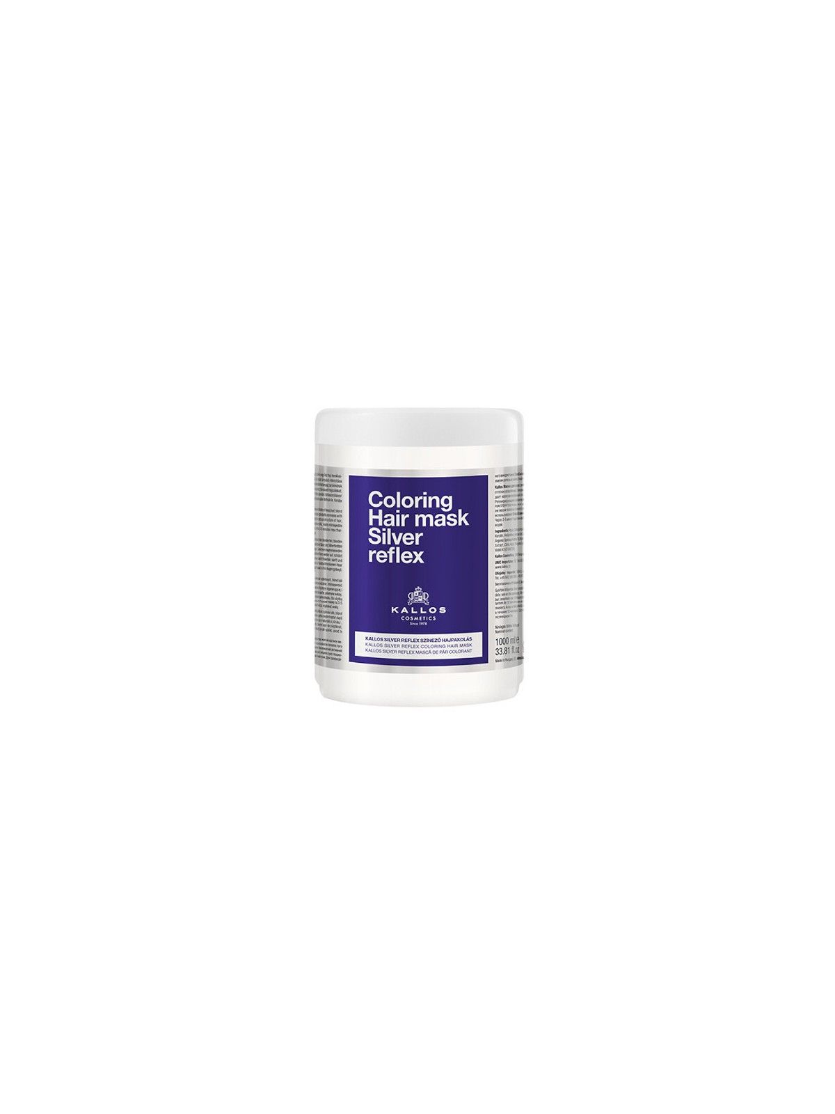 Kallos Silver Reflex Maschera per Capelli Biondi Argento 1000ml