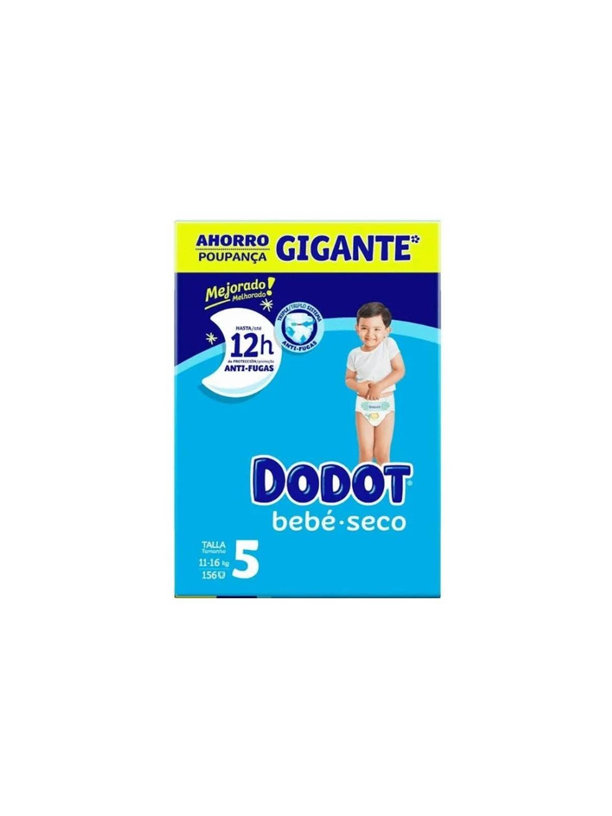 DODOT STAGES taglia 5 pannolini 1116 kg 156 unit unisex