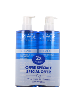 Uriage DS HAIR Shampoo Regolatore Lisciante Duo 2 x 500ml Unisex