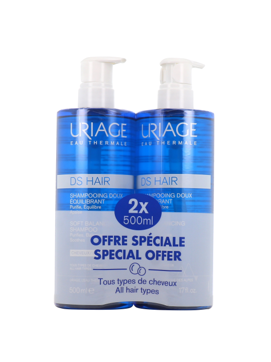 Uriage DS HAIR Shampoo Regolatore Lisciante Duo 2 x 500ml Unisex