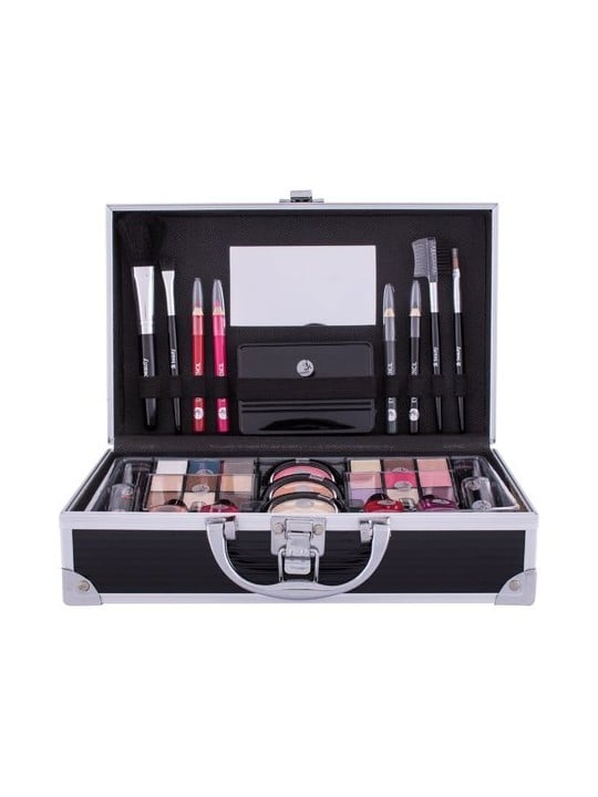 2K Favoloso Beauty Train Case Valigia Nera con cosmetici