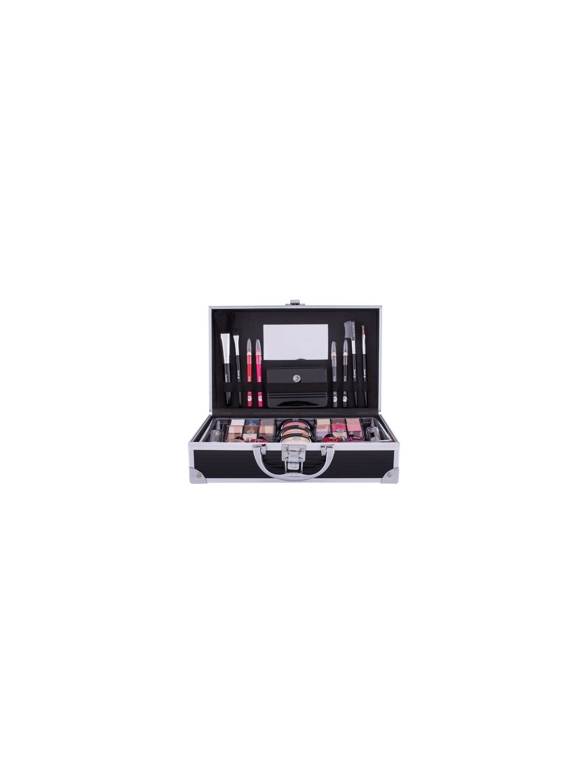 2K Favoloso Beauty Train Case Valigia Nera con cosmetici