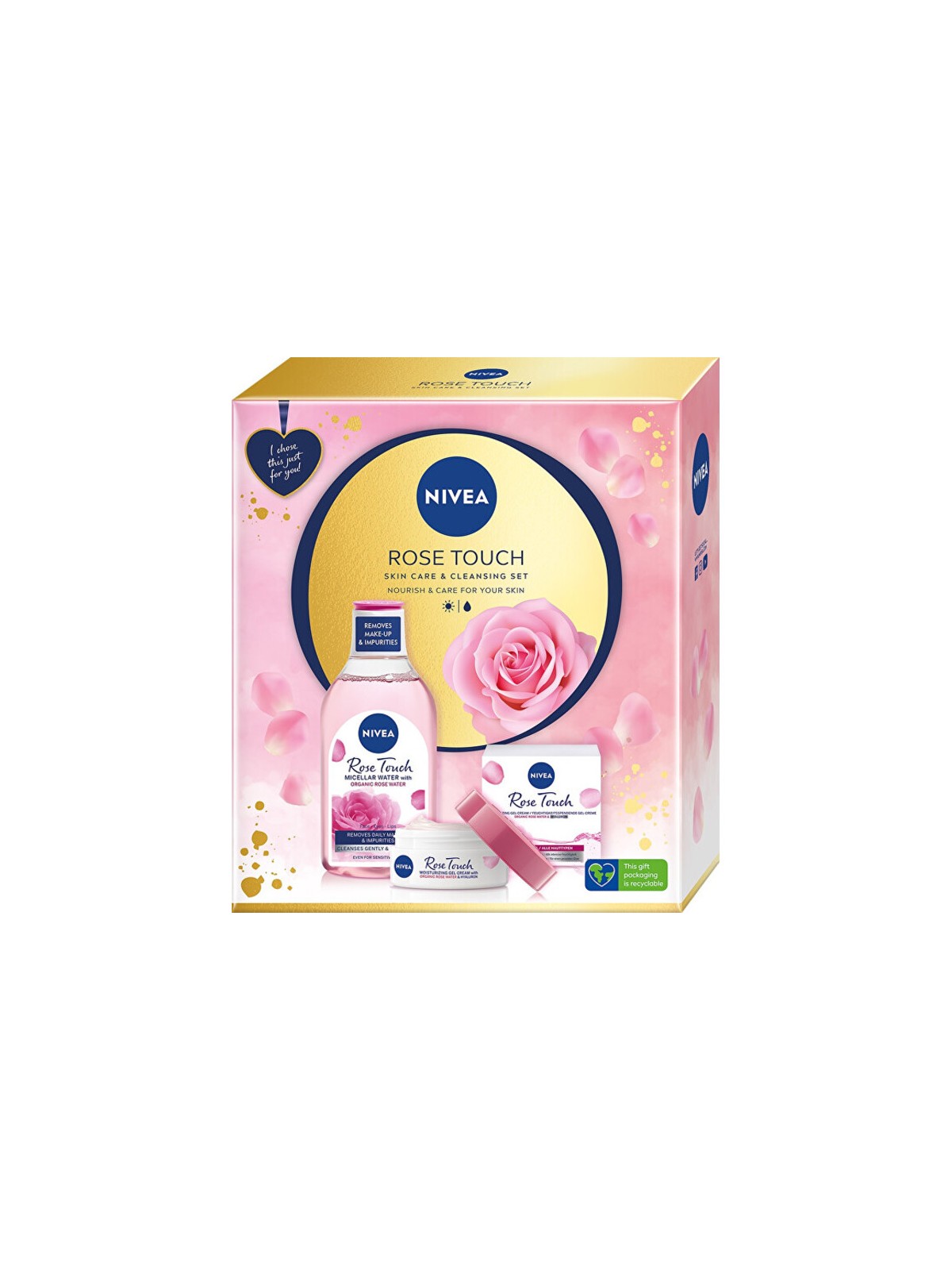 Nivea Set Rose Touch Set Regalo Cura della Pelle Donna