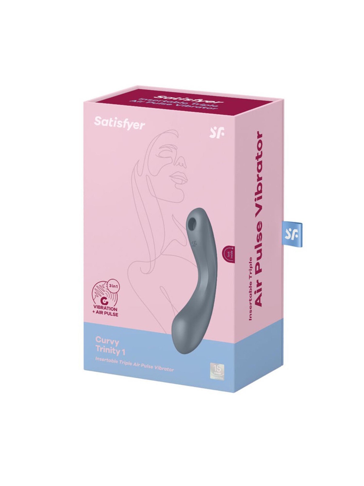 SATISFYER Curvy Trinity 1 Vibratore Grigio 1un Donna
