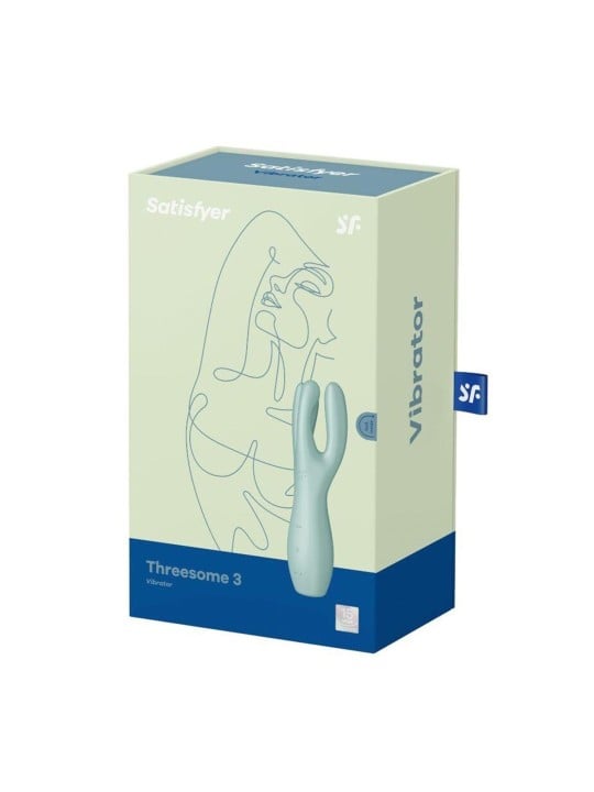 SATISFYER threesome 3 vibratore verde 1un donna