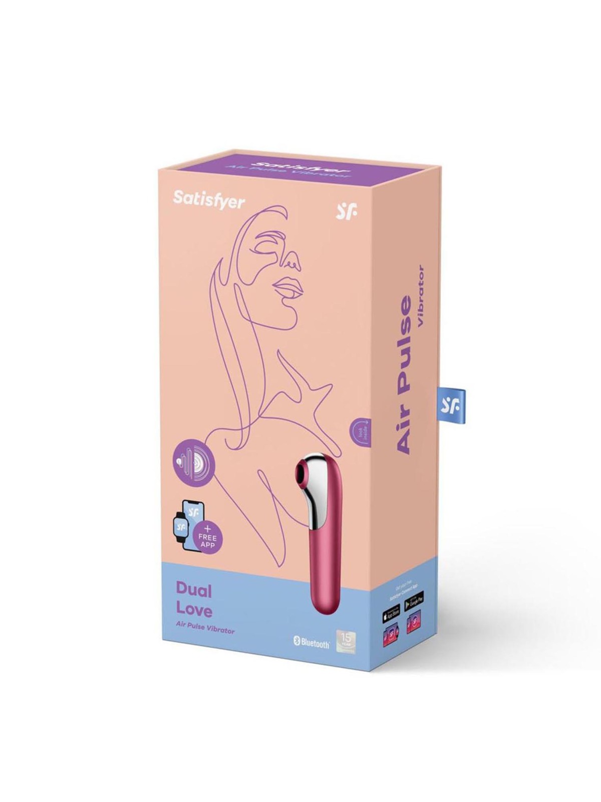 SATISFYER dual rosa love vibratore aria con app e bluetooth 1un
