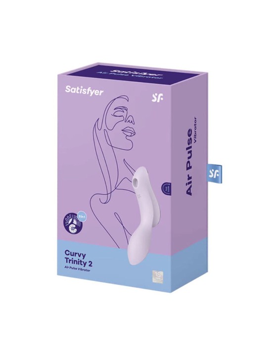 SATISFYER Curvy Trinity 2 Vibratore ad Aria Violetta 1un Donna