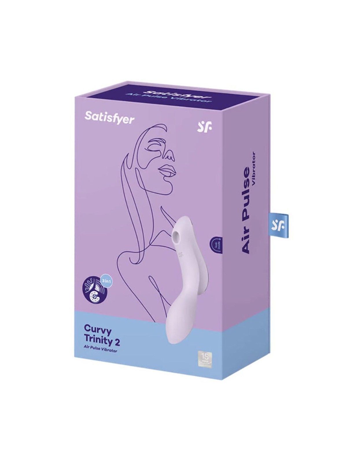 SATISFYER Curvy Trinity 2 Vibratore ad Aria Violetta 1un Donna