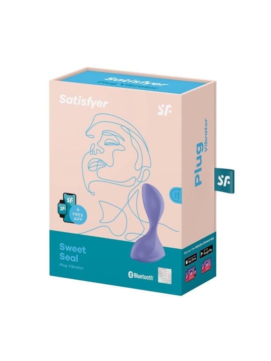 SATISFYER sweet seal plug vibratore lilla con app 1un donna