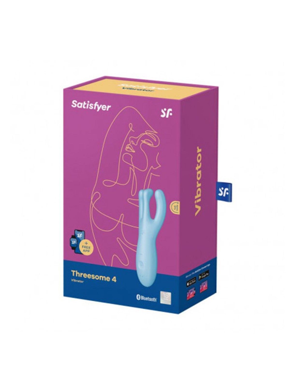 SATISFYER threesome 4 vibratore blu 1un donna