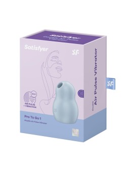 SATISFYER pro to go 1 vibratore doppio air pulse blu 1un unisex