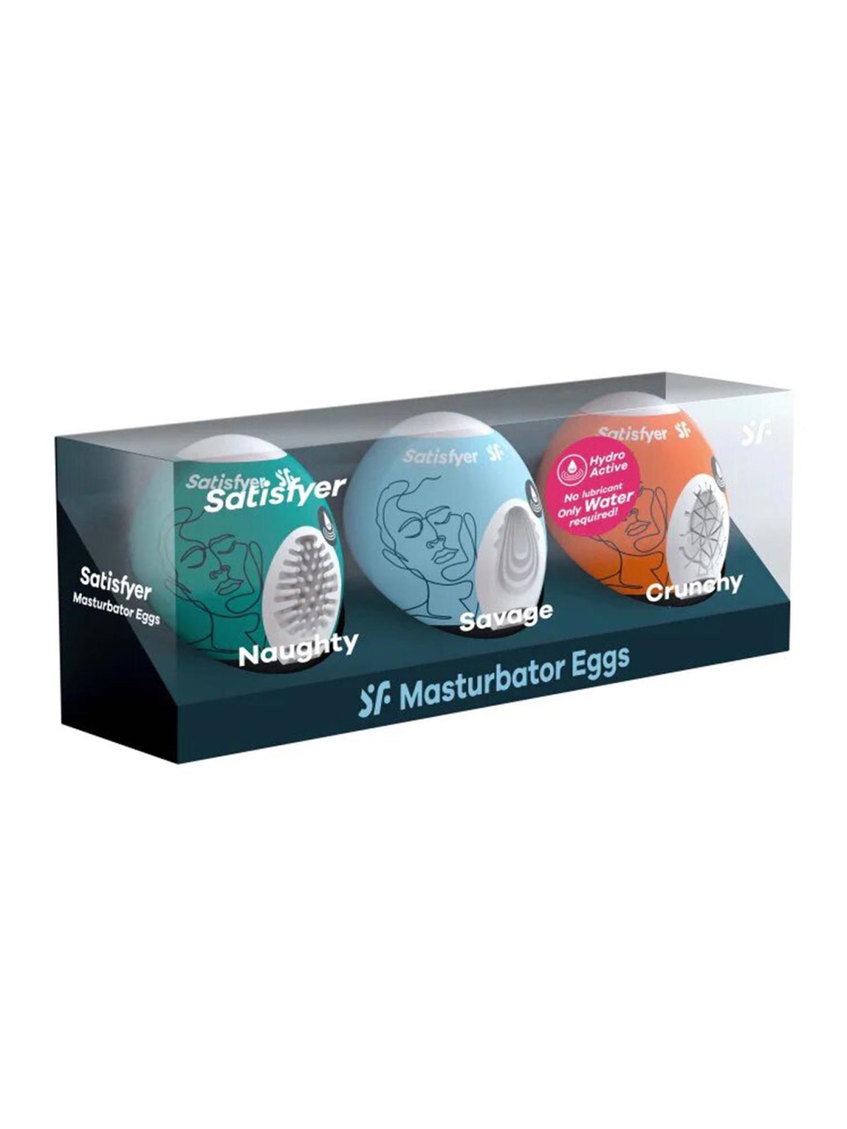SATISFYER pack assortito uova masturbatorie 3un crunchy 1un