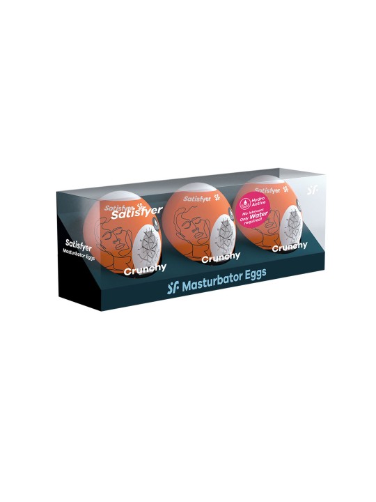 SATISFYER Crunchy Huevos Masturbatori 3 1un Unisex Uomo