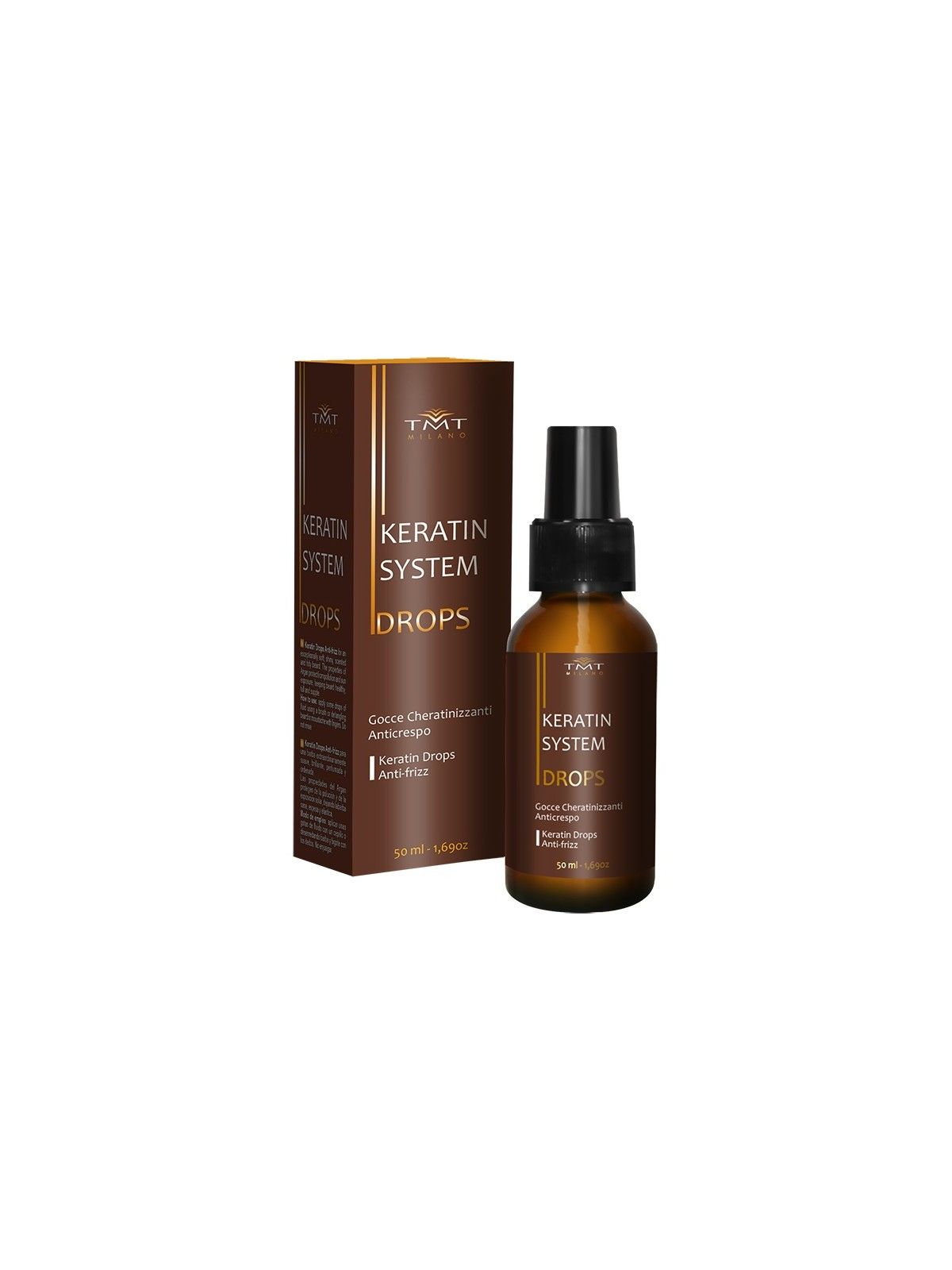 TMT Keratin System Drops 50ml – Gocce Cheratina Anticrespo Ristrutturanti Capelli Tmt www.essenzetotalstyle.com 