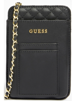Guess Borsa Pochette in Poliuretano per Telefono Nero