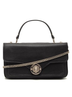 Guess Belle Borsa a Tracolla Ecologica in Pelle Nera 29 x 15 x