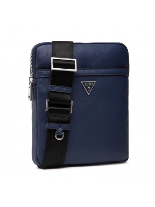 Guess Borsa a Tracolla Certosa in Pelle Blu HMCERT 195 x 225 x