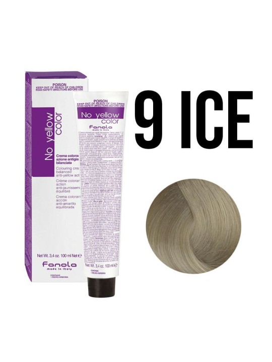 Fanola Tinta Capelli Permanente No Yellow Color 9 Ice 100ml