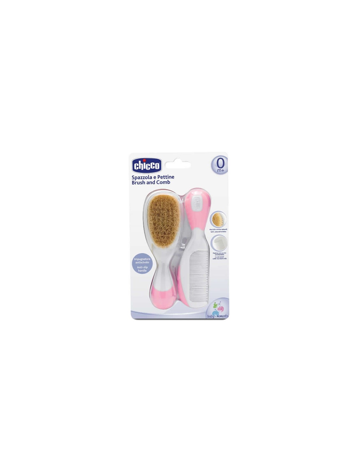 Chicco Spazzola e Pettine in Nylon 0m Unisex