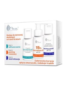 AVA LABORATORIUM SET Home Exfoliation Set preparato sgrassante