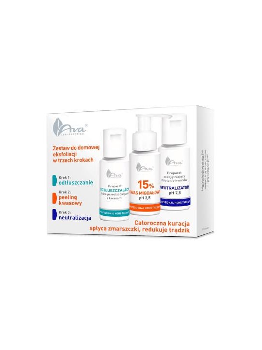 AVA LABORATORIUM SET Home Exfoliation Set preparato sgrassante