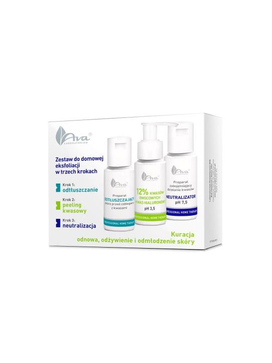 AVA LABORATORIUM SET Home Exfoliation Set preparato sgrassante