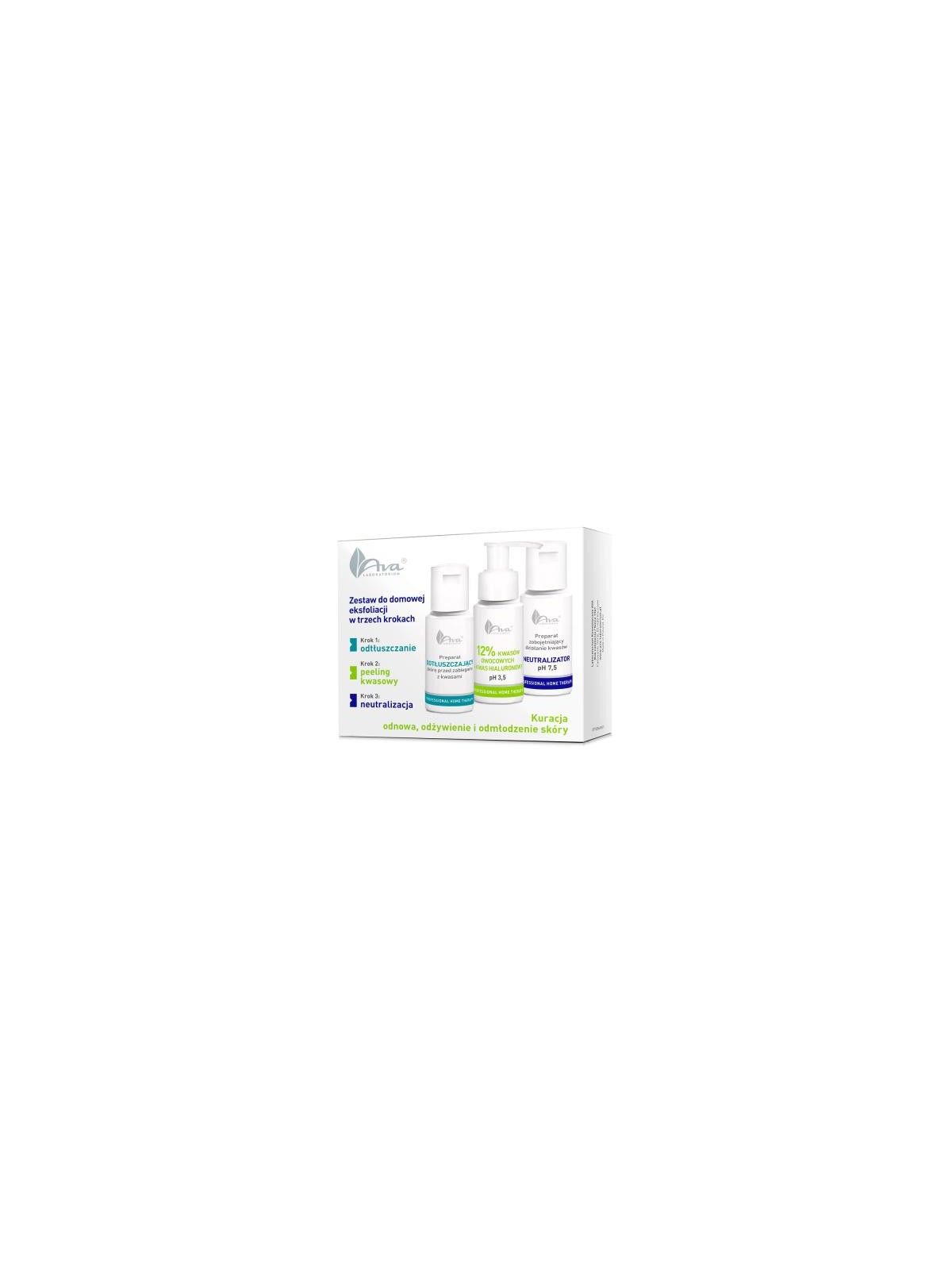 AVA LABORATORIUM SET Home Exfoliation Set preparato sgrassante