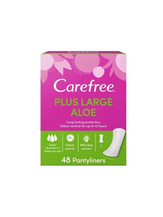 CAREFREE Plus Assorbenti grandi Aloe 48 pz