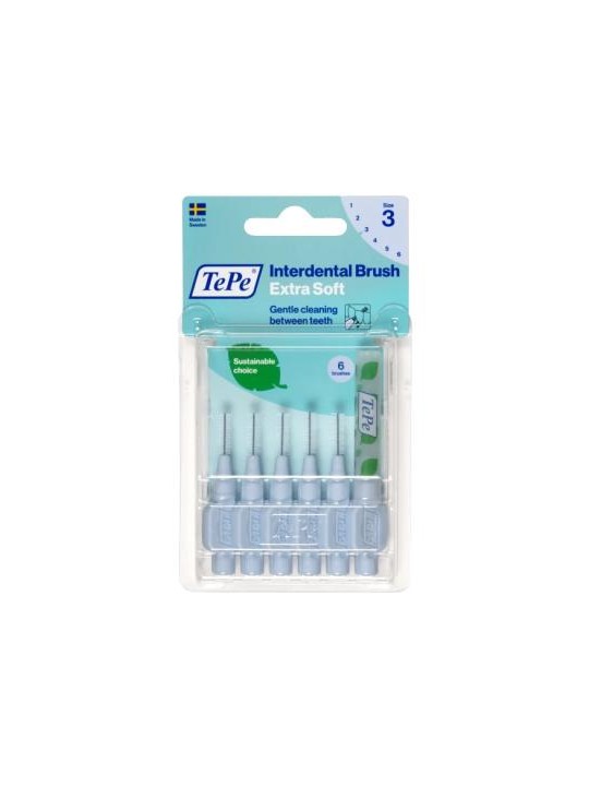 TEPE Spazzolini interdentali Extra Soft 06mm Azzurro 6pz