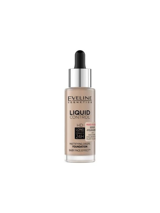 EVELINE Liquid Control HD Mattifying Drops Fondotinta viso