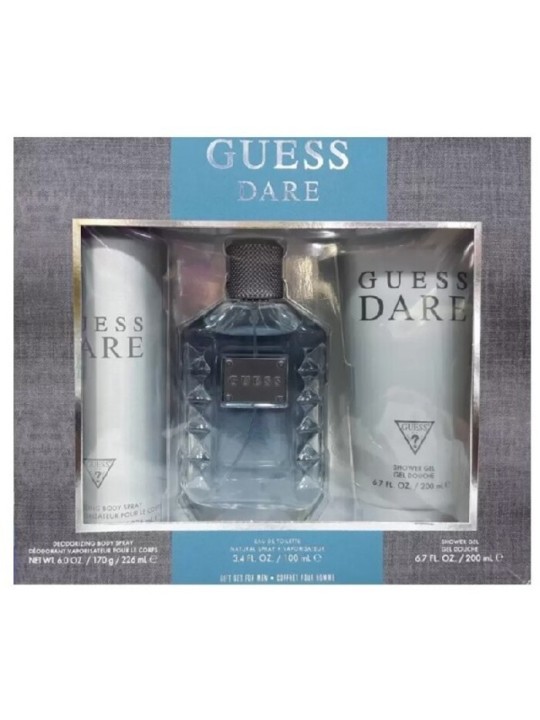 Guess Guess Dare For Men Set regalo eau de toilette 100 ml gel