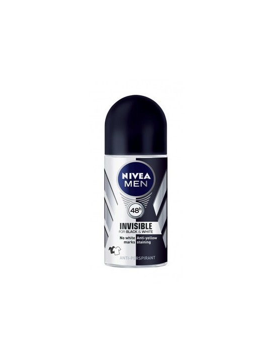 Nivea Invisibile per Power RollOn in bianco e nero uomo 50ml