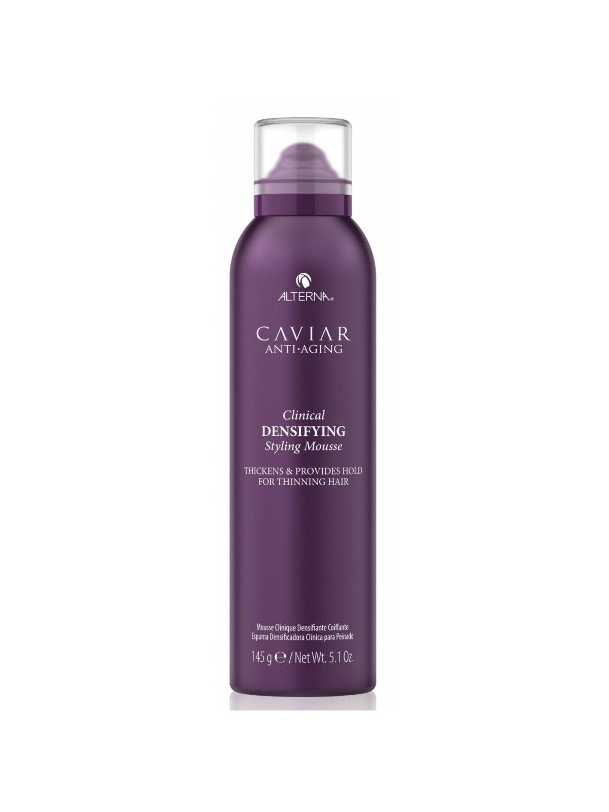 Alterna Caviar AntiAging Mousse di Styling per Capelli con Estratto di Caviale Densificante Clinico Tenuta Leggera Addensante Al