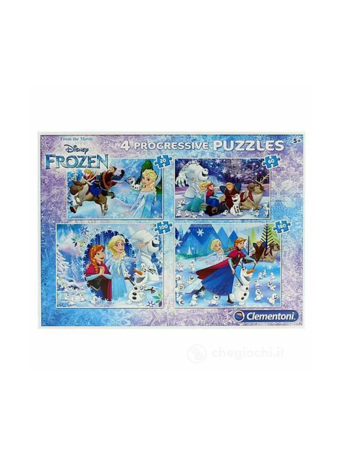 Clementoni Frozen Puzzle 4In1 7723 20 x 60 x 100 x 180 pezzi