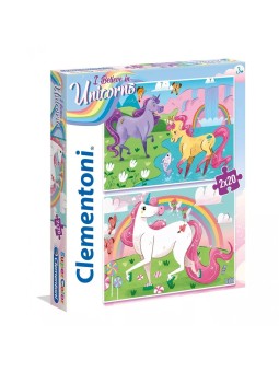 Clementoni Supercolor Credo Negli Unicorni Puzzle 2 x 20 pezzi
