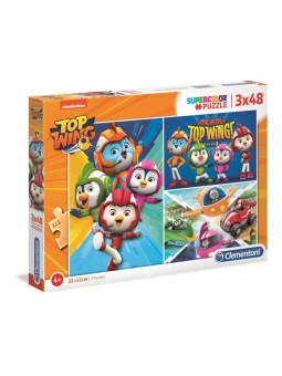 Clementoni Top Wings Puzzle 3x48 pezzi per Ragazzi di 4 anni