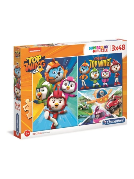 Clementoni Top Wings Puzzle 3x48 pezzi per Ragazzi di 4 anni