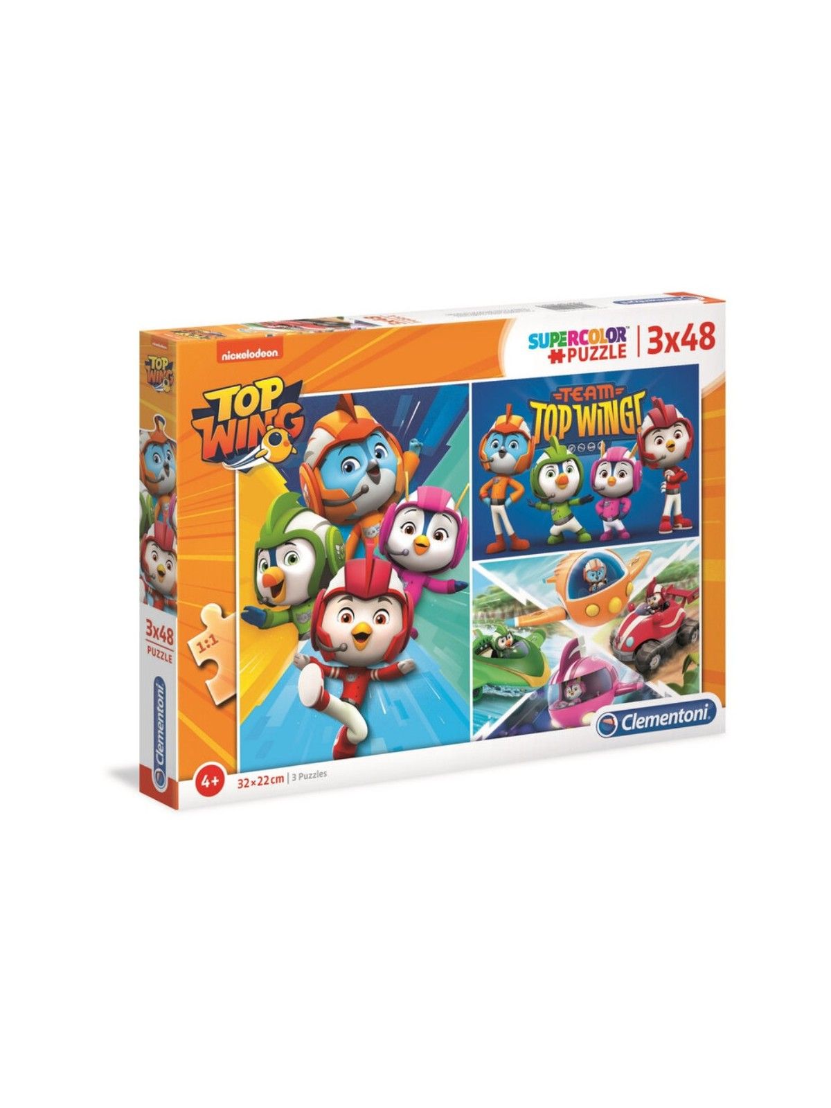Clementoni Top Wings Puzzle 3x48 pezzi per Ragazzi di 4 anni