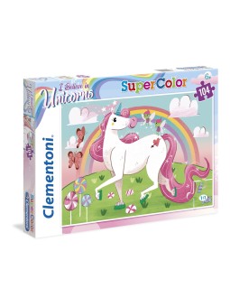 Clementoni SuperColor Credo nei Unicorni Puzzle 104 pezzi per