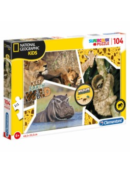 Clementoni National Geographic Wild Puzzle 104 pezzi per
