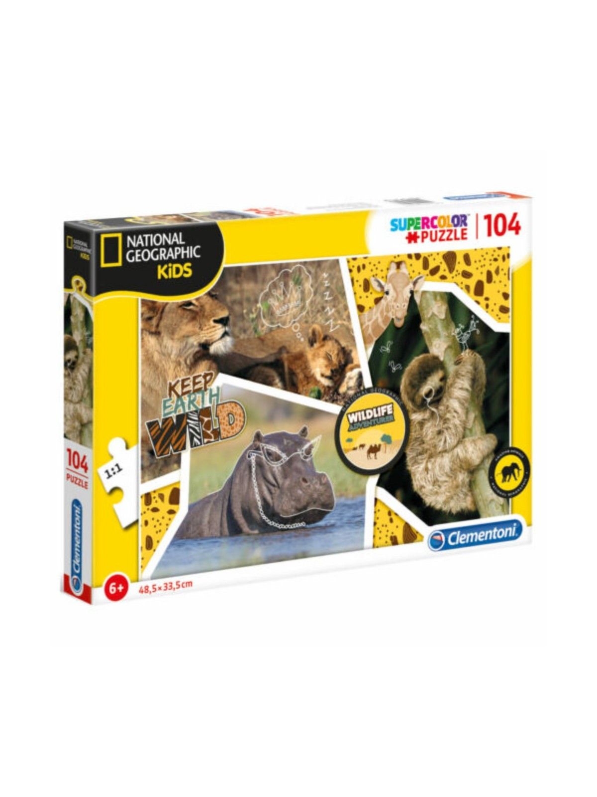 Clementoni National Geographic Wild Puzzle 104 pezzi per
