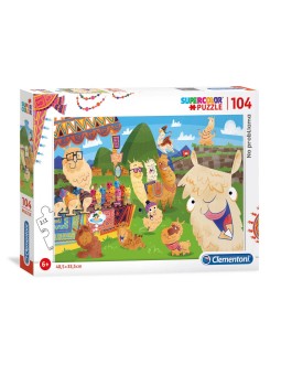 Clementoni SuperColor Nessun ProbLLAMA Puzzle 104 pezzi 6 anni