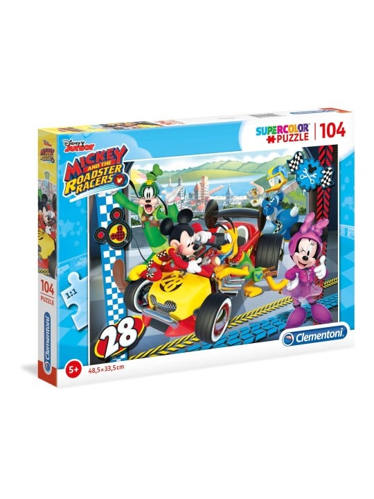 Clementoni Puzzle Mickey e i Roadster 104 pezzi 5 anni unisex